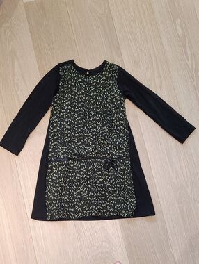 deux par deux Black and Yellow Cherries Dress